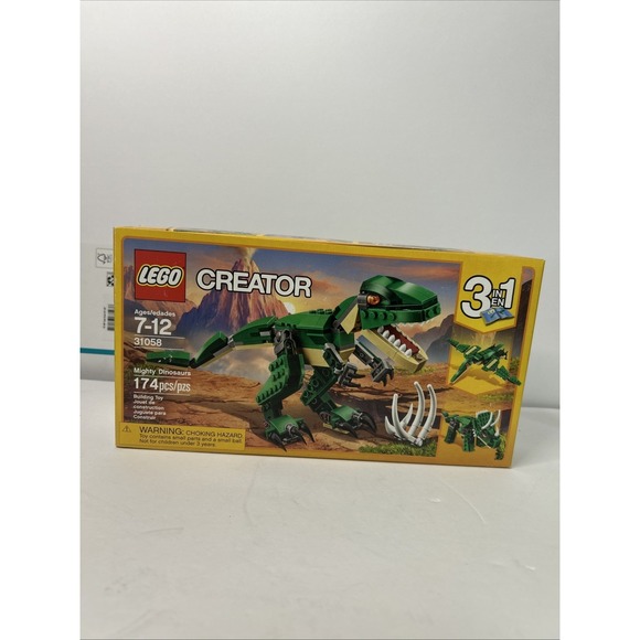 LEGO Creator 3 in 1 Mighty Dinosaur Toy, Transforms from T. rex to Triceratops..